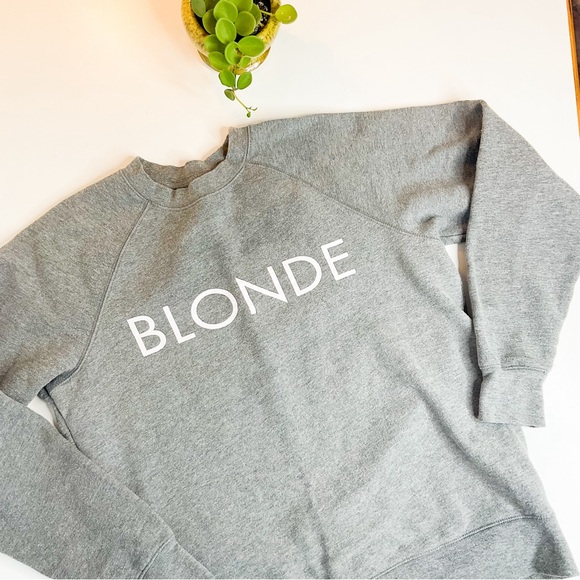 Brunette The Label Sweaters - Gray BLONDE Brunette Brand Sweatshirt - Small